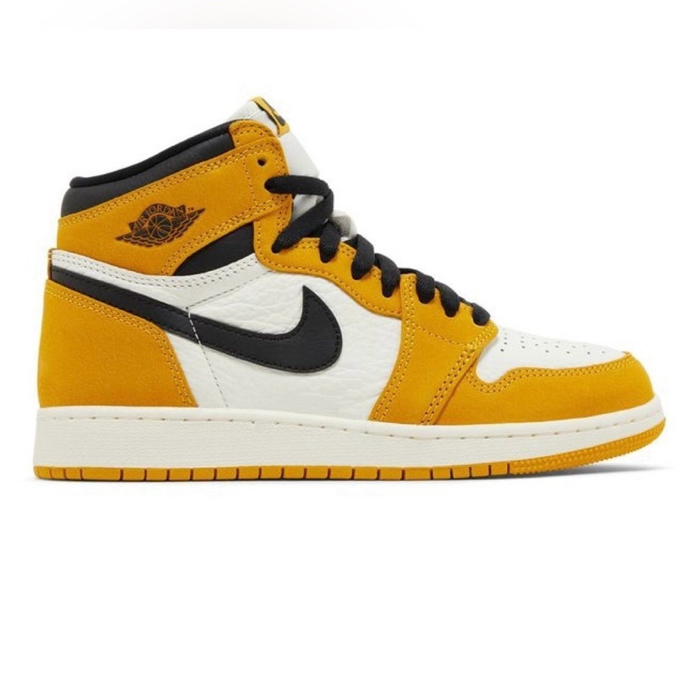 [Men’s 8.5] Nike Air Jordan 1 Retro High OG Shoes Sneakers Yellow Ochre NEW